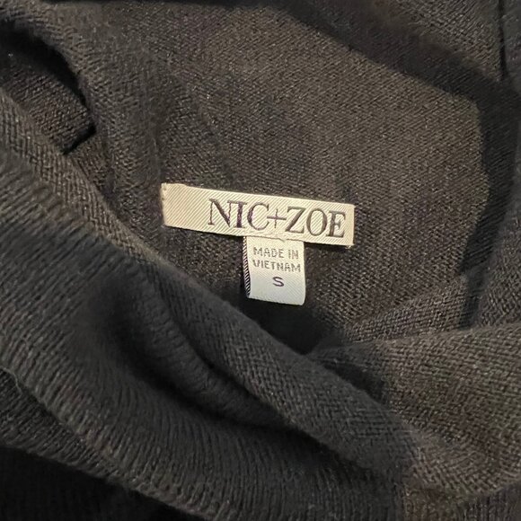NIC+ZOE Vital Cotton Blend Turtleneck Sweater Size S - Picture 4 of 5